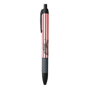Stylo Noir Drapeau américain