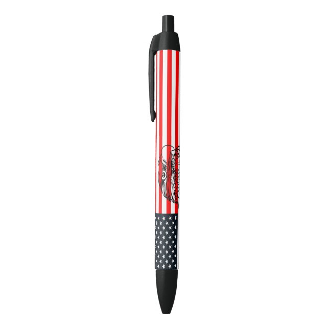 Stylo Noir Drapeau américain (Haut (Vertical))