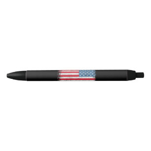 Stylo Noir Drapeau Américain Patriotique Pour Hommes Femmes E