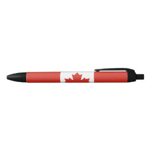 Stylo Noir Drapeau canadien (Feuille d'érable) (Canada)