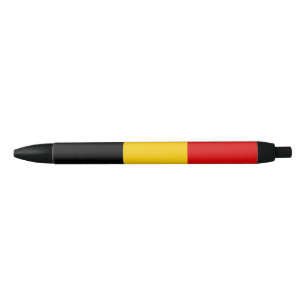 Stylo Noir Drapeau de Belgique