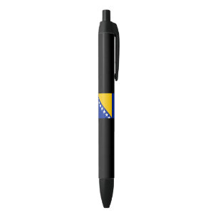 Stylo Noir Drapeau de Bosnie-Herzégovine