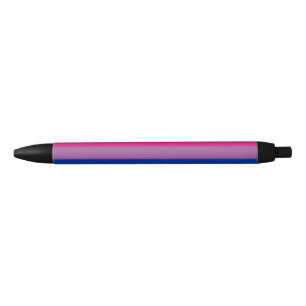 Stylo Noir Drapeau de fierté bisexuel