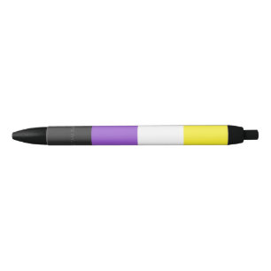 Stylo Noir Drapeau de fierté non binaire de SlipperyJoe's jau