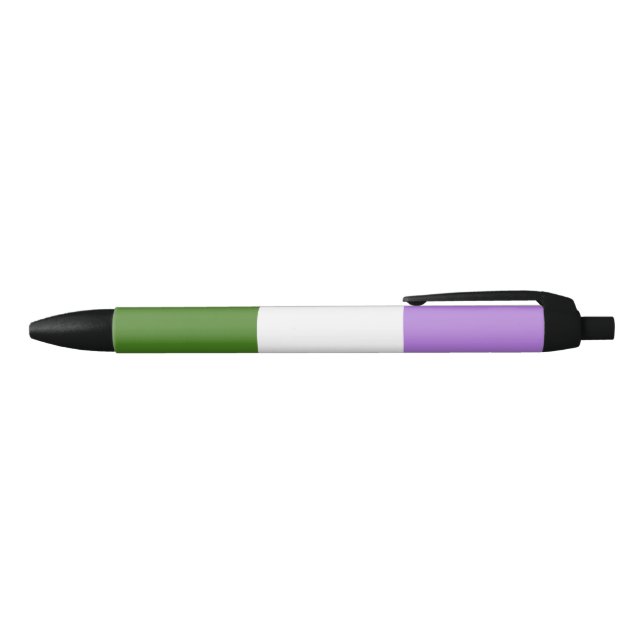 Stylo Noir Drapeau de la fierté queer (Haut)