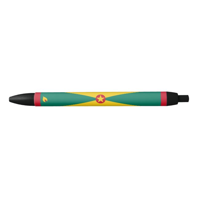 Stylo Noir Drapeau de la Grenade (Devant)