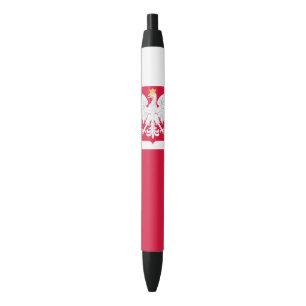 Stylo Noir Drapeau de la Pologne