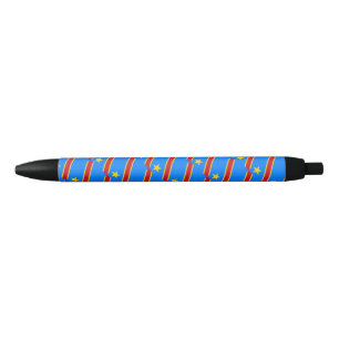Stylo Noir Drapeau de la République démocratique du Congo