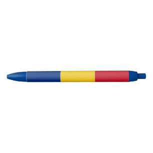 Stylo Noir Drapeau de la Roumanie