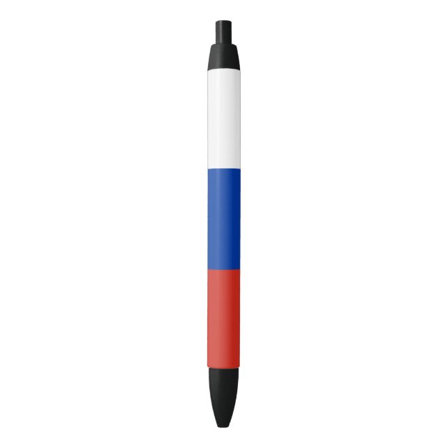 Stylo Noir Drapeau de la Russie (devant Vertical)