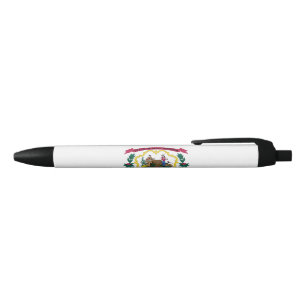 Stylo Noir Drapeau de l'État de Virginie occidentale