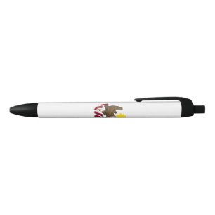 Stylo Noir Drapeau de l'Illinois
