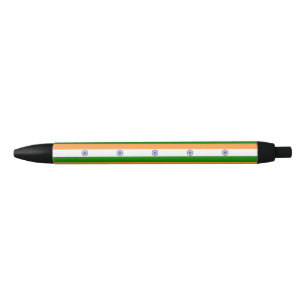 Stylo Noir Drapeau de l'Inde