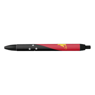 Stylo Noir Drapeau de Papouasie-Nouvelle-Guinée