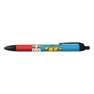 Stylo Noir Drapeau de Saint-Pierre-et-Miquelon