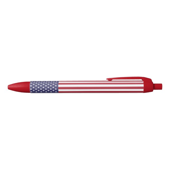 Stylo Noir Drapeau des États-Unis (Haut)