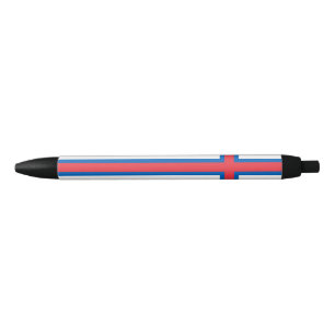 Stylo Noir Drapeau des îles Féroé
