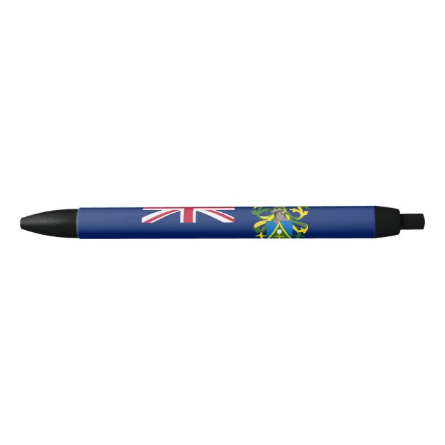 Stylo Noir Drapeau des îles Pitcairn (Devant)