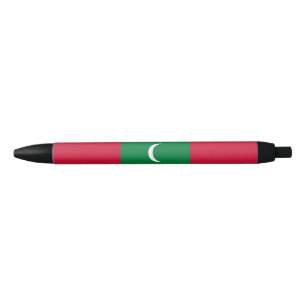 Stylo Noir Drapeau des Maldives