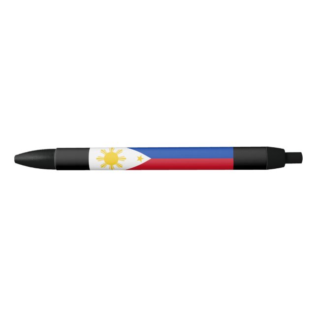 Stylo Noir Drapeau des Philippines (Devant)