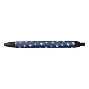 Stylo Noir Drapeau des terres australes et antarctiques franç