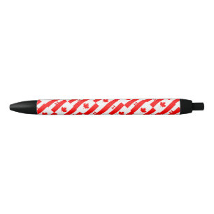 Stylo Noir Drapeau du Canada patriotique