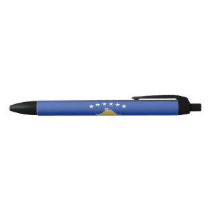 Stylo Noir Drapeau du Kosovo