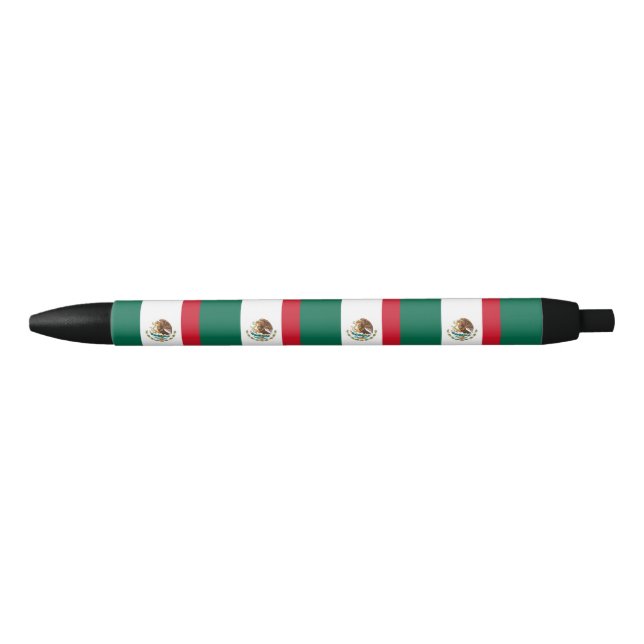 Stylo Noir Drapeau du Mexique (Devant)