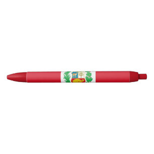 Stylo Noir Drapeau du Pérou