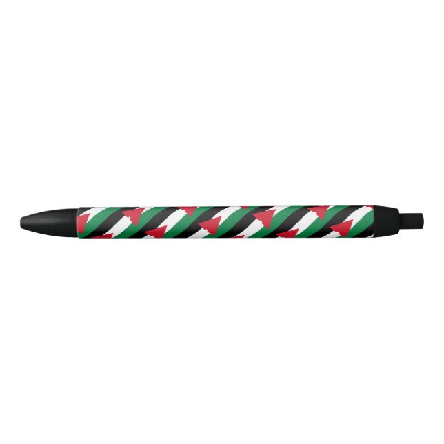 Stylo Noir Drapeau du Sahara Occidental (Devant)