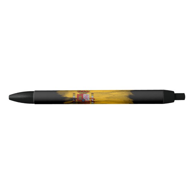 Stylo Noir Drapeau espagnol bracelet, drapeau national (Devant)