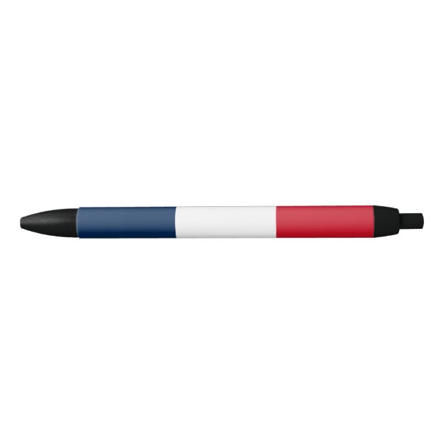 Stylo Noir Drapeau français (Devant)