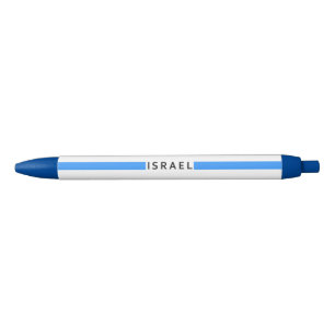 Stylo Noir Drapeau minimaliste israélien