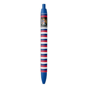 Stylo Noir Drapeau néo-zélandais mignon patriotique