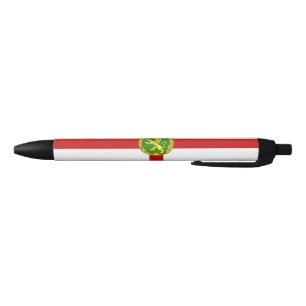 Stylo Noir Drapeau patriotique d'Aurigny