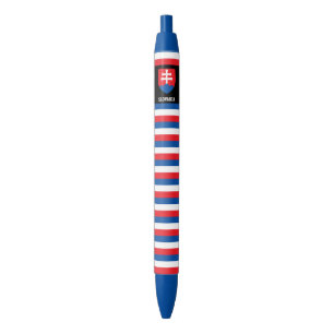 Stylo Noir Drapeau Slovaquie mignon Patriotique