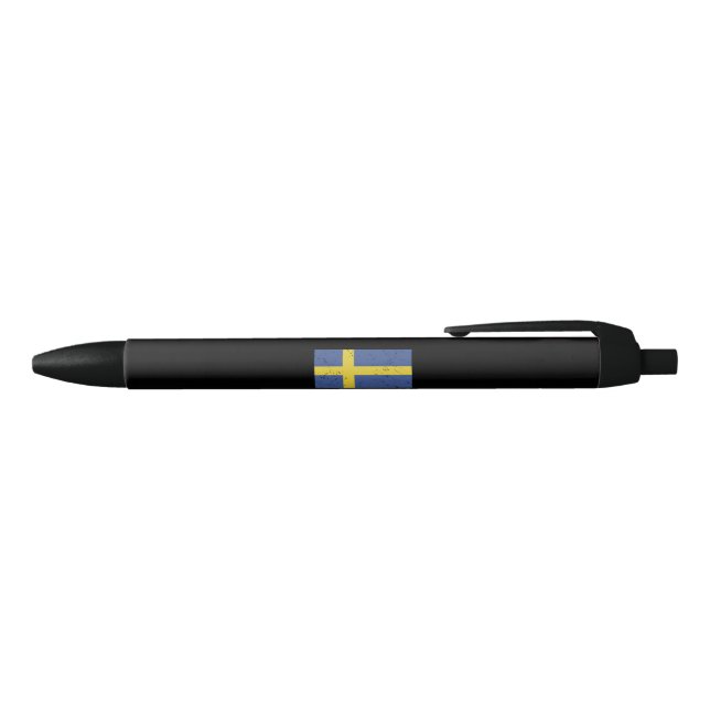 Stylo Noir Drapeau Suède (Haut)