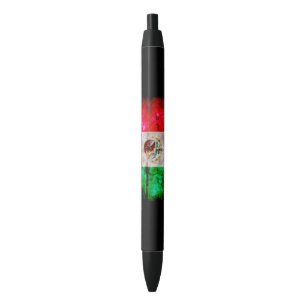 Stylo Noir Drapeau vintage patiné du Mexique