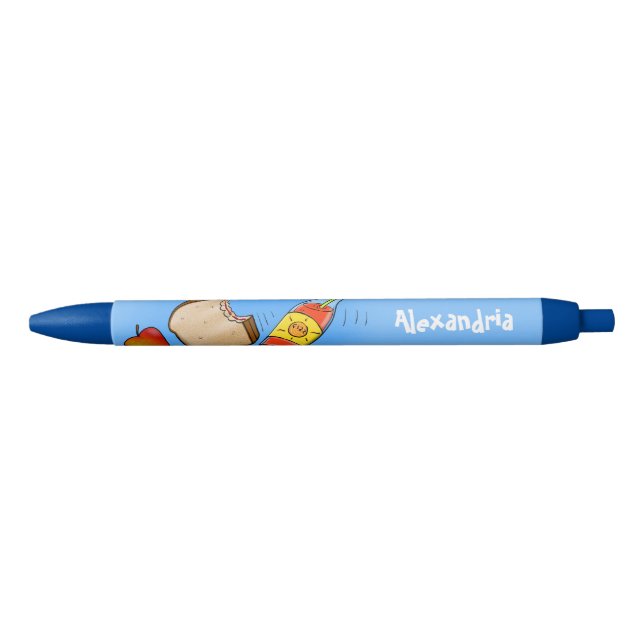 Stylo Noir Drôle de dessin animé de fourmis (Devant)
