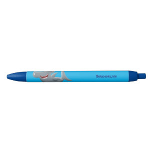Stylo Noir Drôle mignon requin marteau dessin animé