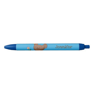 Stylo Noir Drôle poulet rustique whimsical dessin animé