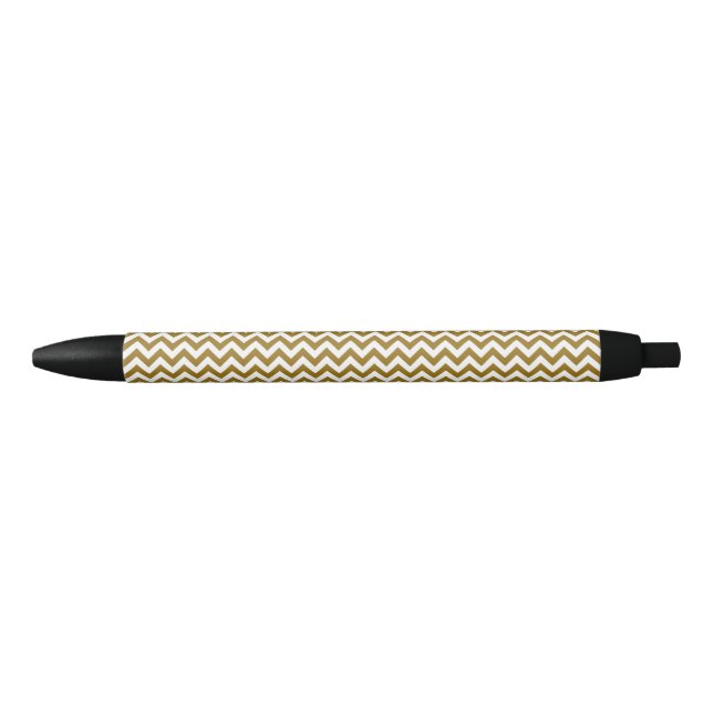 Stylo Noir Drone de lignes Chevron Zigzag (Devant)