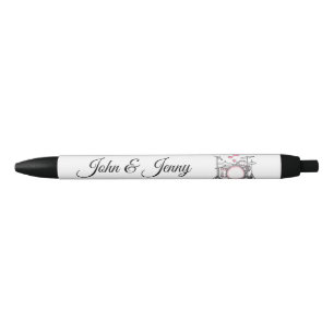 Stylo Noir Drummer Musicien Personnalisé Mariage Favoriser Ca
