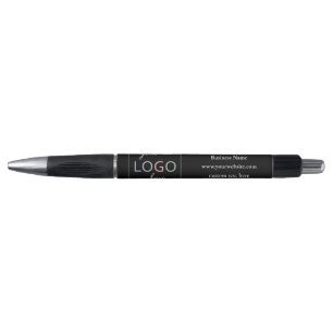 Stylo noir du logo de l'entreprise personnalisée