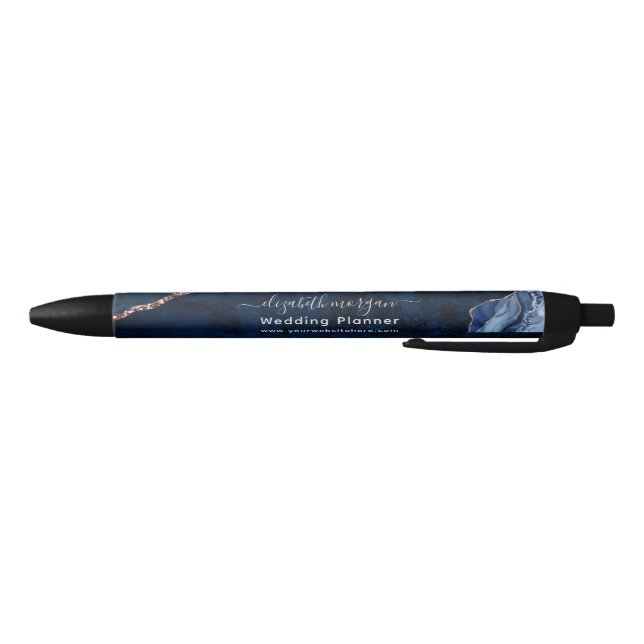 Stylo Noir Écriture élégante professionnelle en marbre d'agat (Bas)