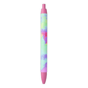 Stylo Noir Effet Peinture arc-en-ciel