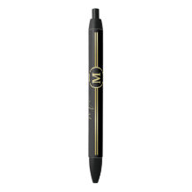 Elegant Gold Signature Monogram on Black