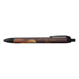 Stylo Noir Élégant violon et piano-clé de musique Enseignemen