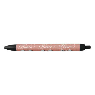 Stylo Noir Élégante Girly Sparkle Dice Bunco