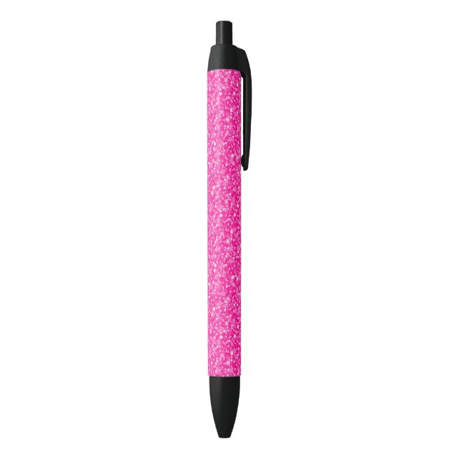 Stylo Noir Élégante Parties scintillant rose (Bas (Vertical))